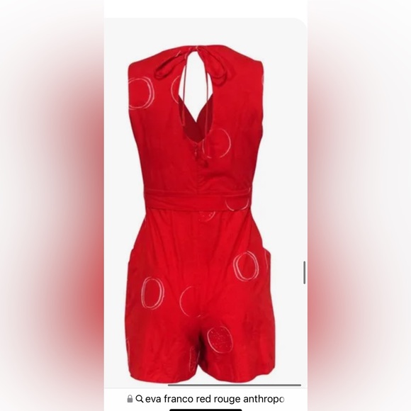 Evo Franco - ANTHROPOLOGIE- RED circle jumper ❤️ XS - Picture 1 of 7
